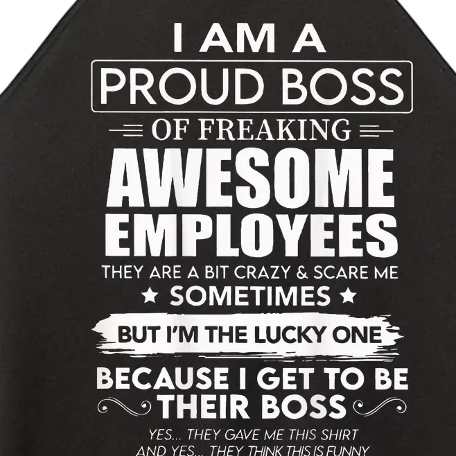 I Am A Proud Boss Of Freaking Awesome Employees Women’s Perfect Tri Rocker Tank