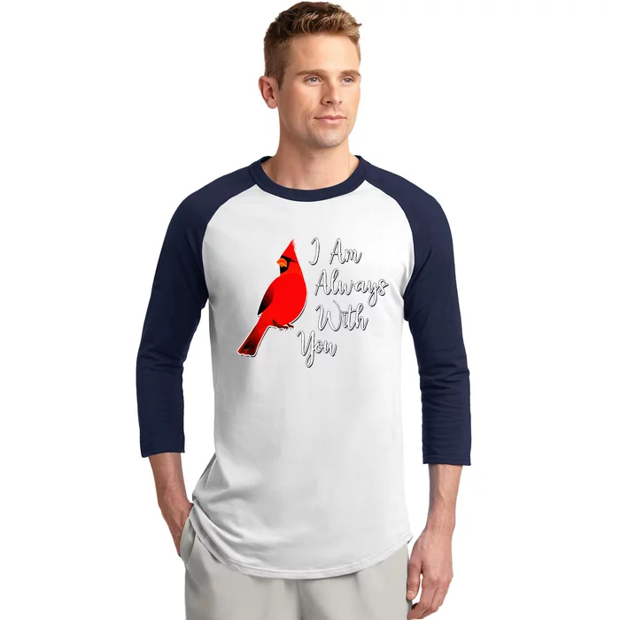 I Am Always With You Red Cardinal Baseball Sleeve Shirt