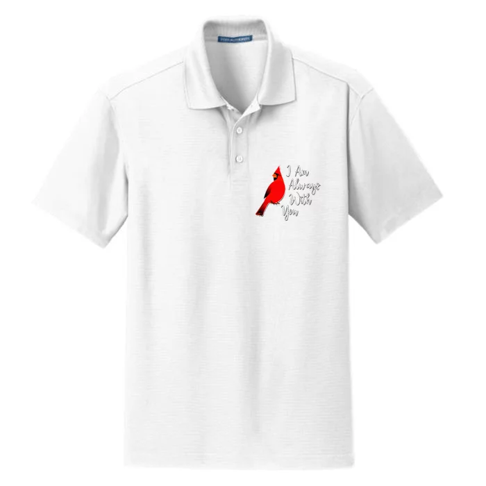 I Am Always With You Red Cardinal Dry Zone Grid Performance Polo