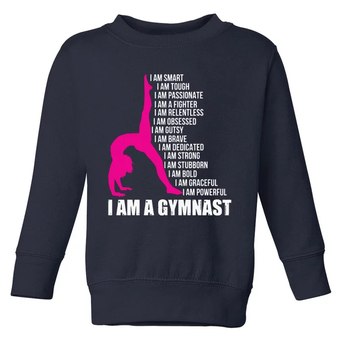 I Am A Gymnast Funny Handstand Gymnastics Gift Women Girl Toddler Sweatshirt