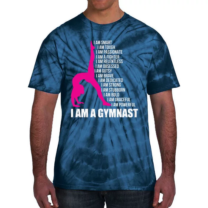 I Am A Gymnast Funny Handstand Gymnastics Gift Women Girl Tie-Dye T-Shirt