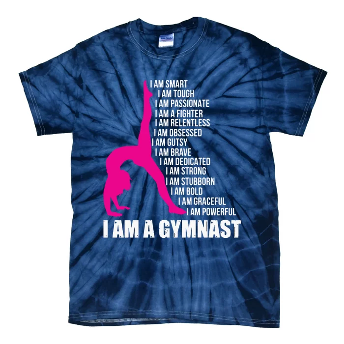 I Am A Gymnast Funny Handstand Gymnastics Gift Women Girl Tie-Dye T-Shirt