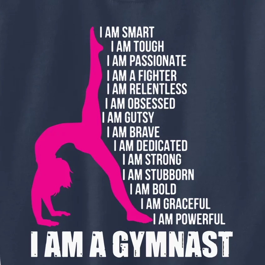 I Am A Gymnast Funny Handstand Gymnastics Gift Women Girl Kids Sweatshirt