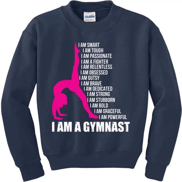 I Am A Gymnast Funny Handstand Gymnastics Gift Women Girl Kids Sweatshirt