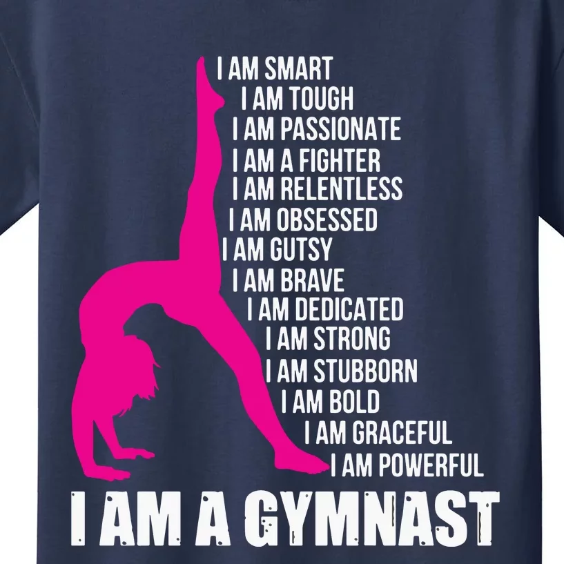 I Am A Gymnast Funny Handstand Gymnastics Gift Women Girl Kids T-Shirt