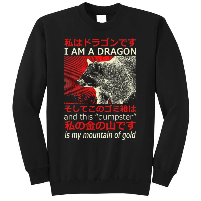 I Am A Dragon Raccoon Japanese Anime Tall Sweatshirt