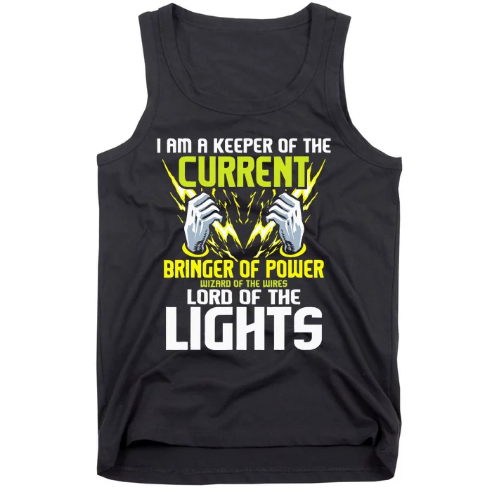 I Am A Keeper Of The Current Lineman Electrician Repair Tank Top