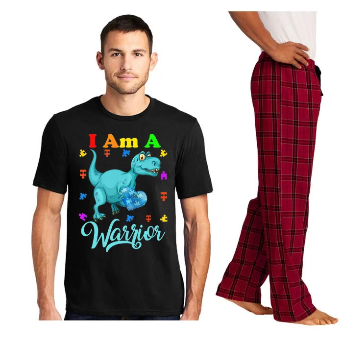 I Am A Warrior Autism Family TRex Dinosaur Autism Awareness Pajama Set