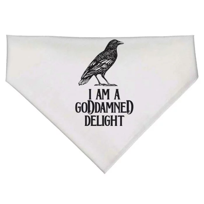 I Am A Goddamned Delight God Damned Funny Quote USA-Made Doggie Bandana