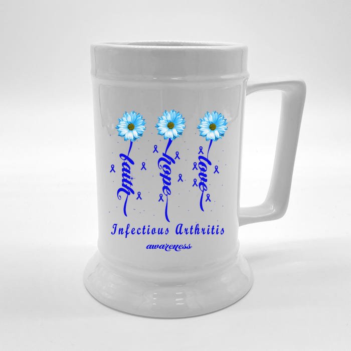 Infectious Arthritis Awareness And Warrior Front & Back Beer Stein