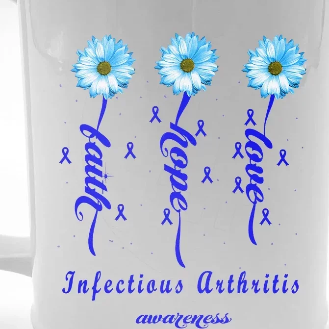 Infectious Arthritis Awareness And Warrior Front & Back Beer Stein