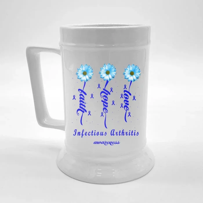 Infectious Arthritis Awareness And Warrior Front & Back Beer Stein