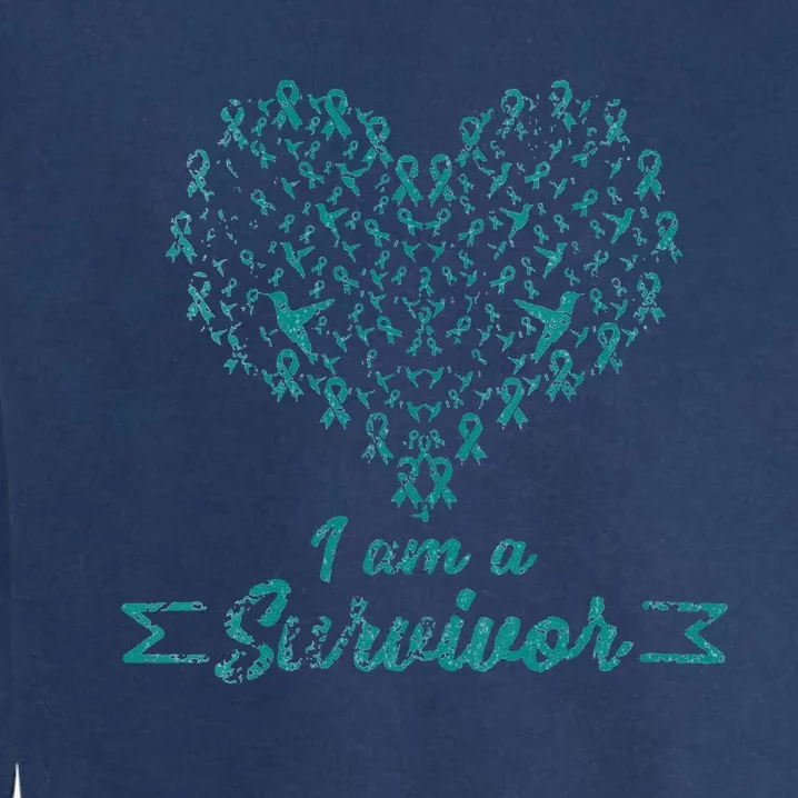 I Am A Survivor Cervical Cancer Awareness Garment-Dyed Sweatshirt