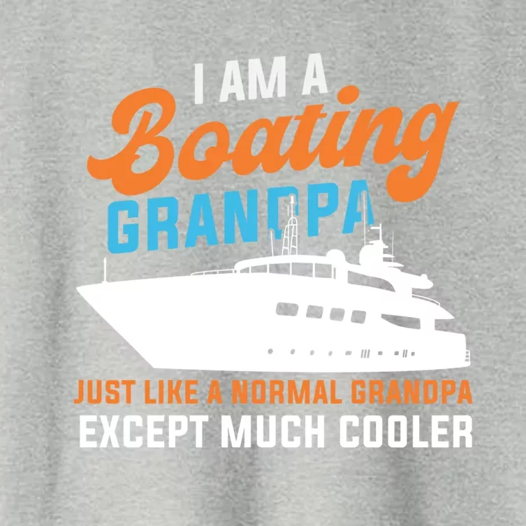 I Am A Boating Grandpa Yachting Sailing Boating Cute Gift Women's Crop Top Tee