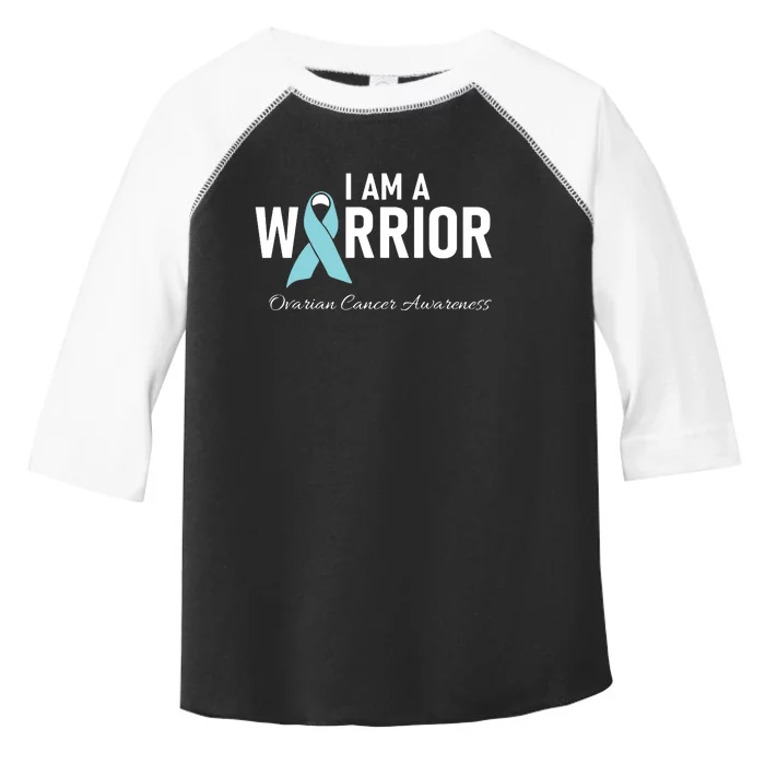 I Am A Warrior Ovarian Cancer Awareness Toddler Fine Jersey T-Shirt