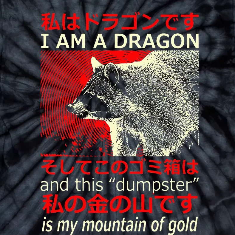 I Am A Dragon Raccoon Japanese Tie-Dye T-Shirt