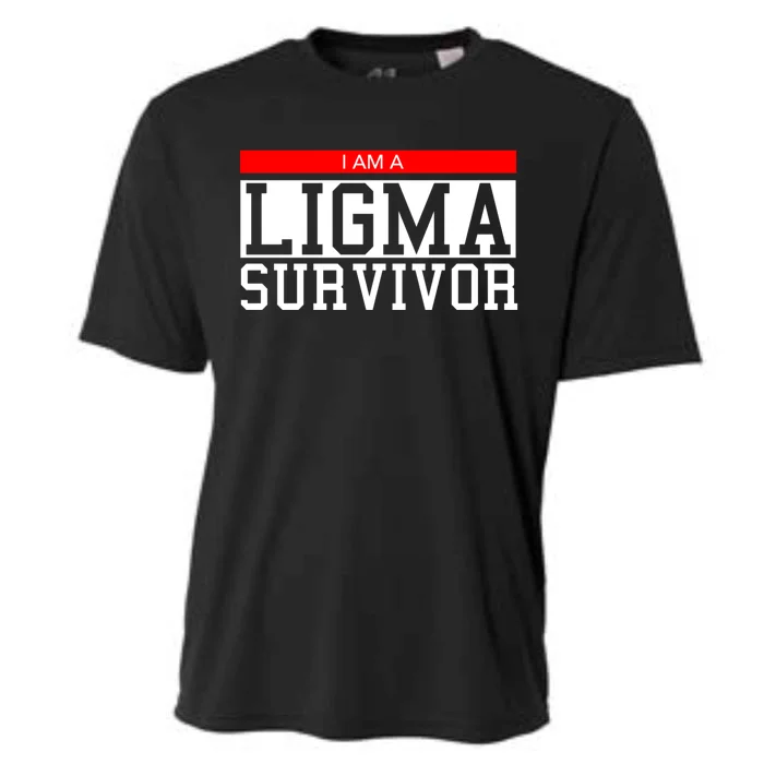 I Am A Ligma Survivor Gamer Dank Meme Theme Meaningful Gift Cooling Performance Crew T-Shirt