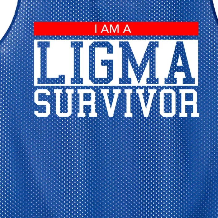 I Am A Ligma Survivor Gamer Dank Meme Theme Meaningful Gift Mesh Reversible Basketball Jersey Tank