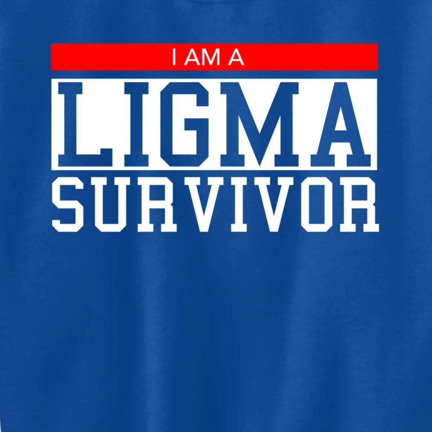 I Am A Ligma Survivor Gamer Dank Meme Theme Meaningful Gift Kids Sweatshirt