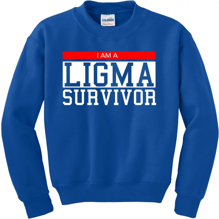 I Am A Ligma Survivor Gamer Dank Meme Theme Meaningful Gift Kids Sweatshirt