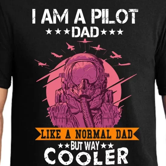 I Am A Pilot Dad Great Pilot Dad Gift Airplane Fathers Day Cool Gift Pajama Set