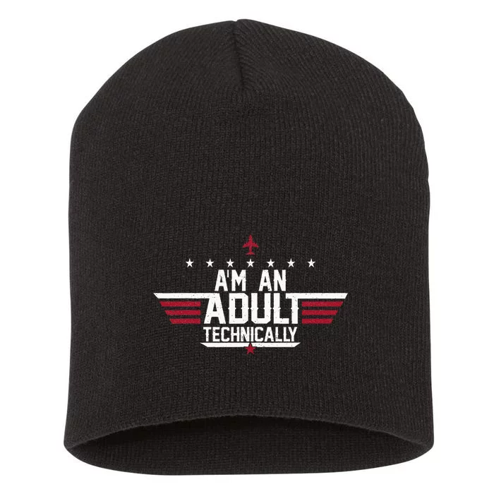 Im An Adult Technically Funny 18th Birthday Short Acrylic Beanie