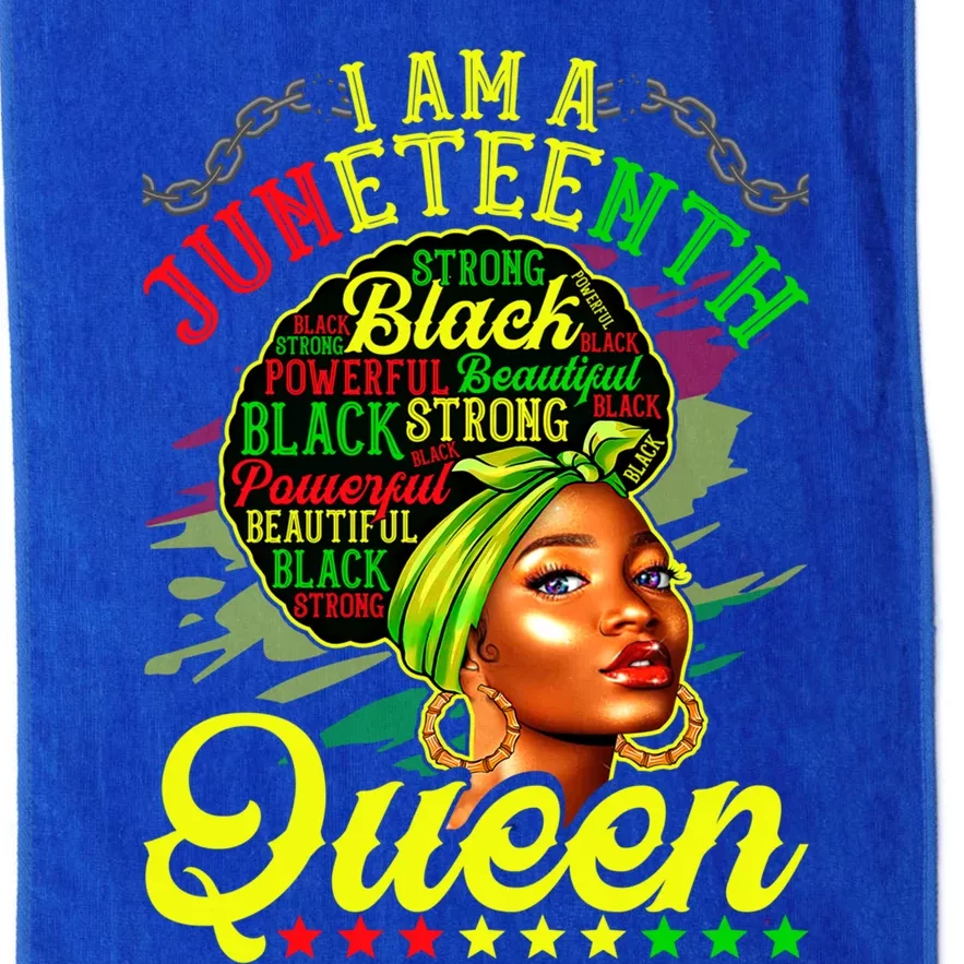 I Am A Juneteenth Queen Black History Black Afro Funny Gift Platinum Collection Golf Towel