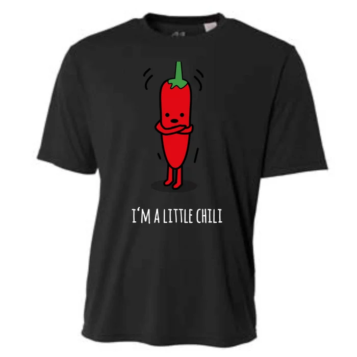 I Am A Little Chili Funny Punny Cartoon Design | Best Gift Cooling Performance Crew T-Shirt