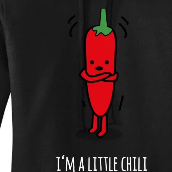 I Am A Little Chili Funny Punny Cartoon Design | Best Gift Women's Pullover Hoodie