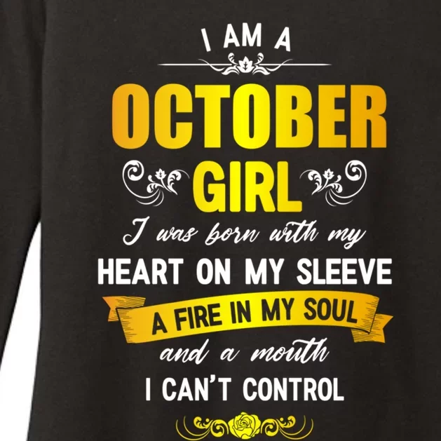 I Am A October Birthday Womens CVC Long Sleeve Shirt