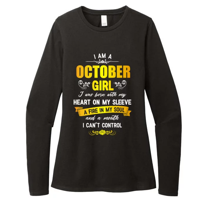 I Am A October Birthday Womens CVC Long Sleeve Shirt