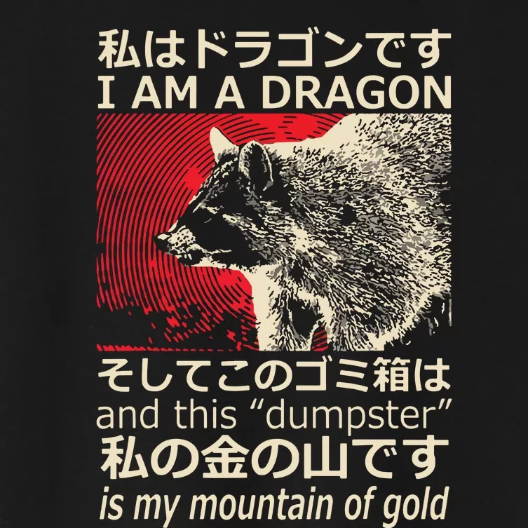 I Am A Dragon And This Dumpster Is My Mountain Gf Gold Women's Crop Top Tee