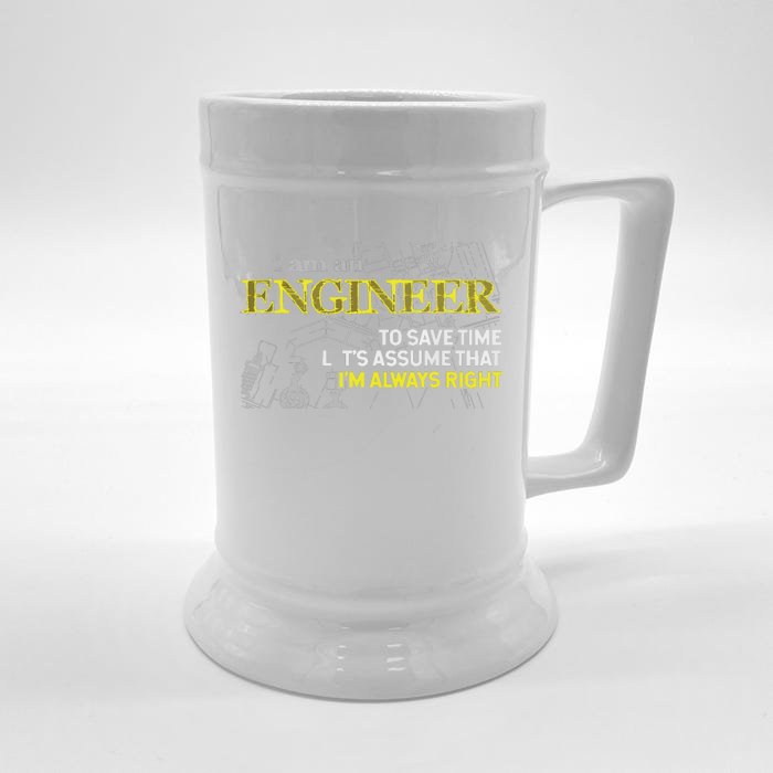 I Am An Engineer Gifts Idea For Any Engineer's Front & Back Beer Stein