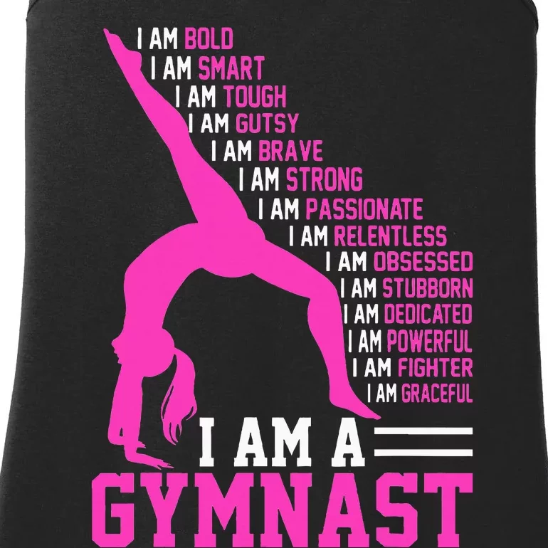 I Am A Gymnast Motivation Handstand Gymnastics Ladies Essential Tank