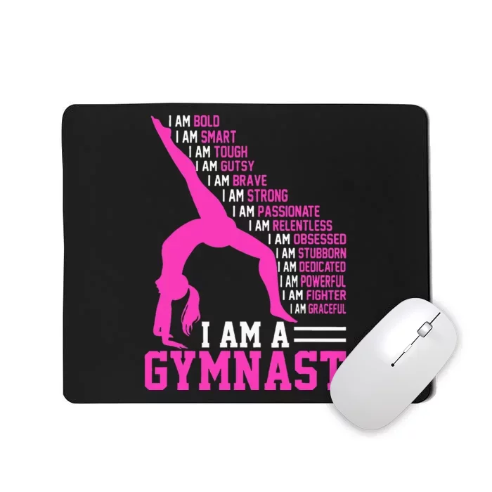 I Am A Gymnast Motivation Handstand Gymnastics Mousepad