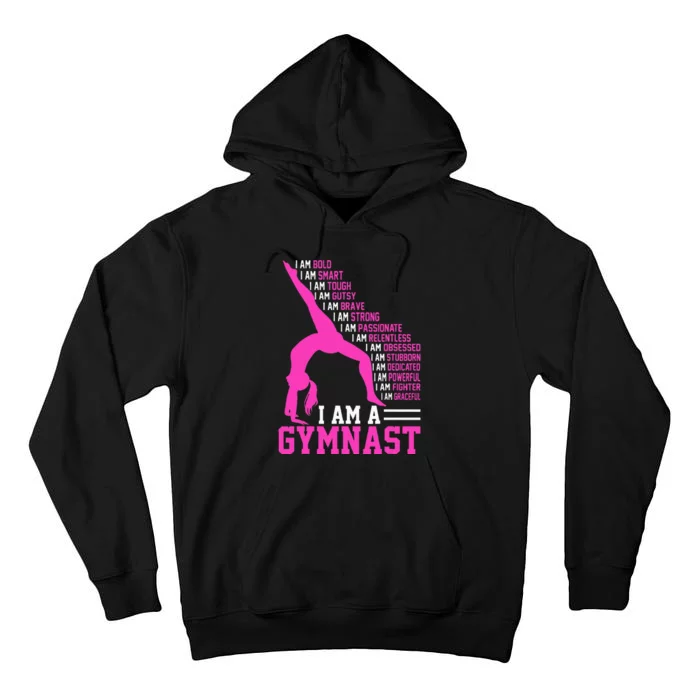 I Am A Gymnast Motivation Handstand Gymnastics Tall Hoodie