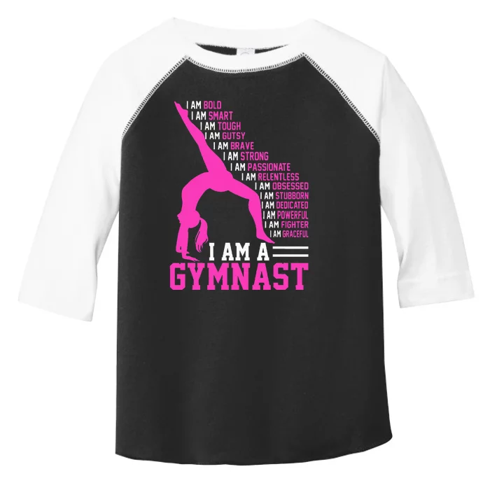 I Am A Gymnast Motivation Handstand Gymnastics Toddler Fine Jersey T-Shirt