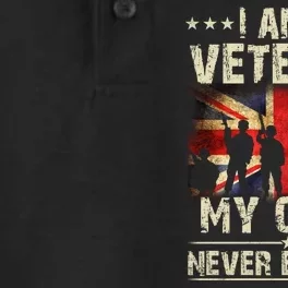 I Am A Veteran My Oath Never Expires Fathers Day Armed Forces Day Patriotic Dry Zone Grid Performance Polo