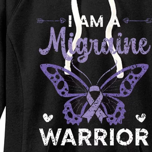 I Am A Migraine Warrior Headache Migraine Awareness Women's Fleece Hoodie