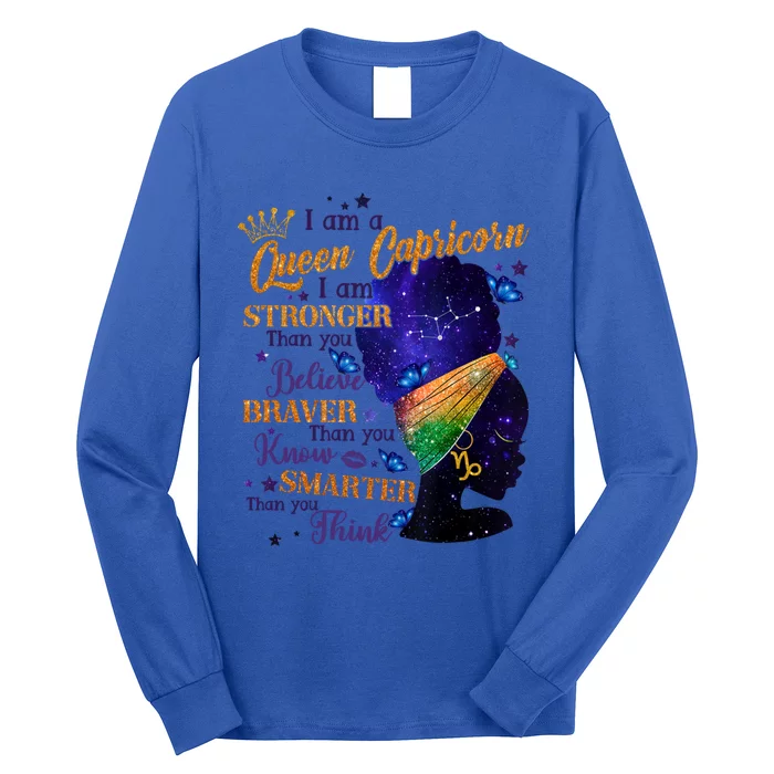 I Am A Queen Capricorn Happy Capricorn Zodiac Birthday Funny Gift Long Sleeve Shirt