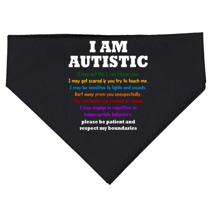 I Am Autistic Please Be Patient USA-Made Doggie Bandana