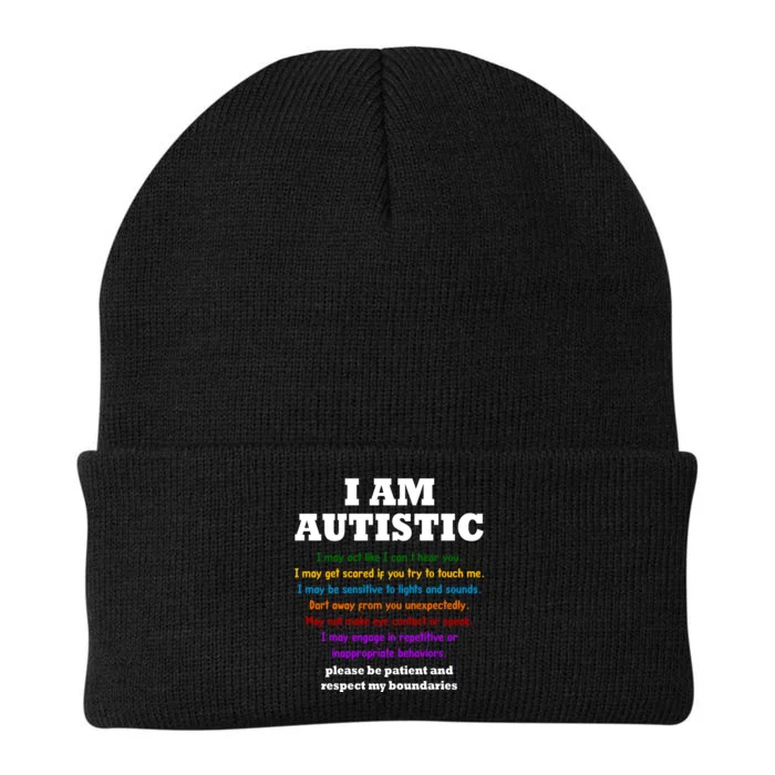 I Am Autistic Please Be Patient Knit Cap Winter Beanie