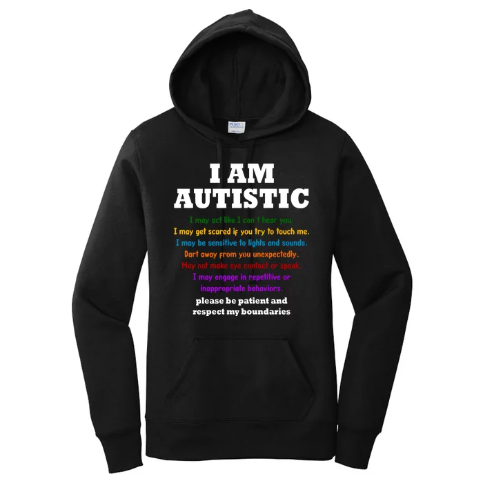 I Am Autistic Please Be Patient Women's Pullover Hoodie