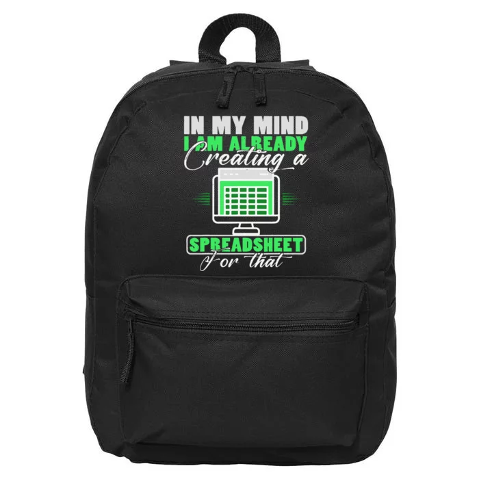 I Am Already Creating A Spreadsheet Excel Accountant 16 in Basic Backpack