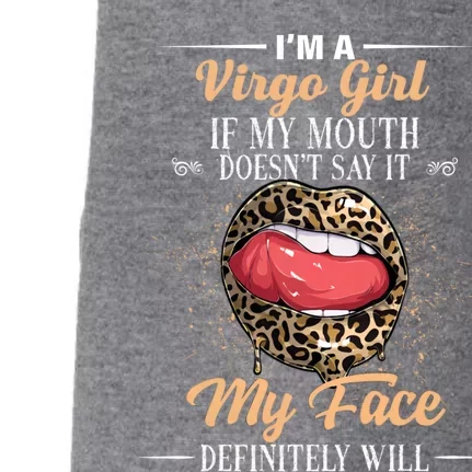 I Am A Virgo Leopard Lip Birthday Astrology Zodiac Sign Funny Gift Doggie 3-End Fleece Hoodie