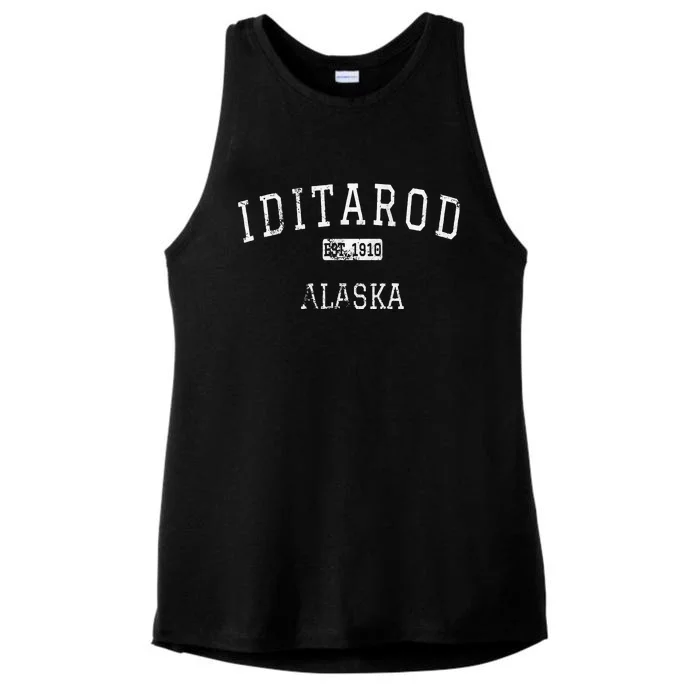 Iditarod Alaska AK Vintage Ladies Tri-Blend Wicking Tank