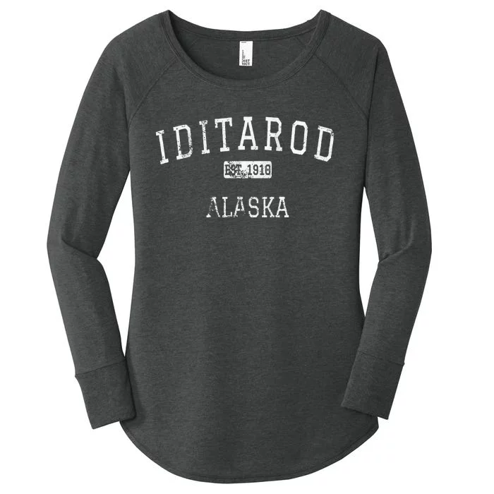 Iditarod Alaska AK Vintage Women's Perfect Tri Tunic Long Sleeve Shirt