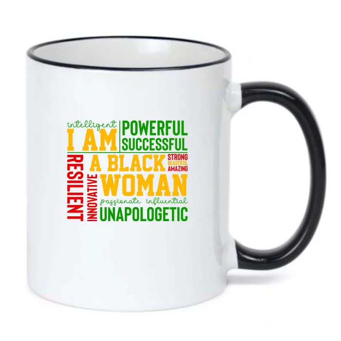 I Am A Black Woman Juneteenth Since 1865 Afro America Gift Black Color Changing Mug