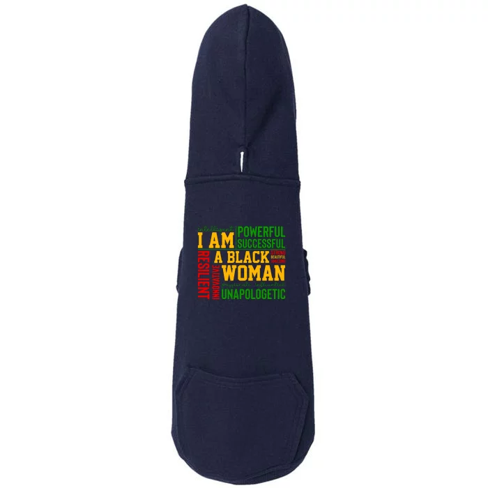 I Am A Black Woman Juneteenth Since 1865 Afro America Gift Doggie 3-End Fleece Hoodie