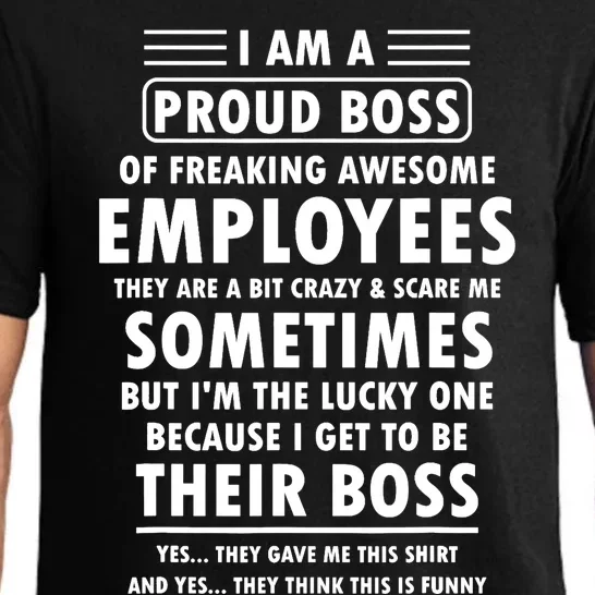 I Am A Proud Boss Of Freaking Awesome Employees Funny Boss Pajama Set